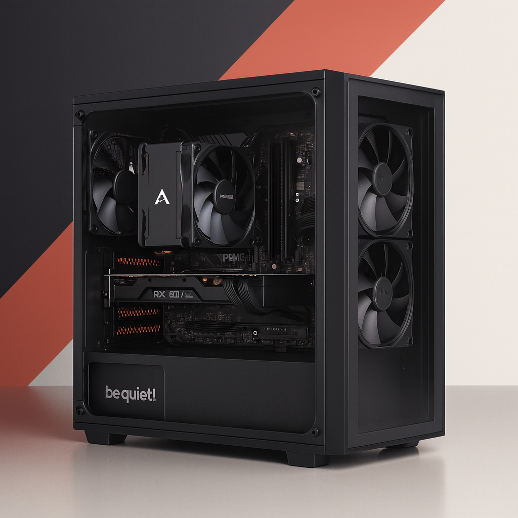 Entry-Gamer Basic – Clean Black – Ryzen 5 & RX 6600 (8 GB)