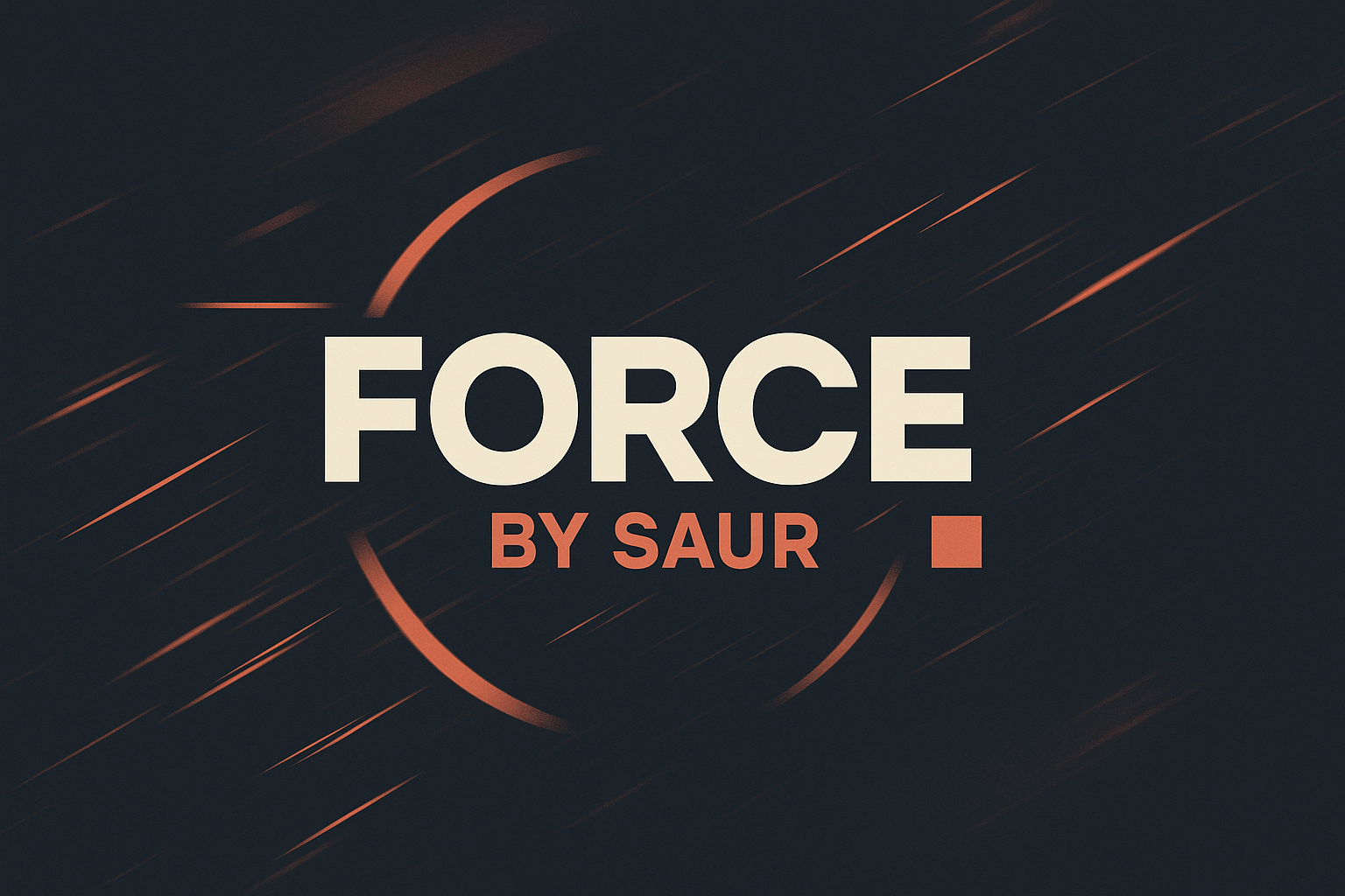Erstelle ein kurzes Intro Video für einen Header auf meiner Shop-Seite in der "Force by Saur" auftaucht. benutze die Farben #1C1C1E, #E2725B, #FAFAFA